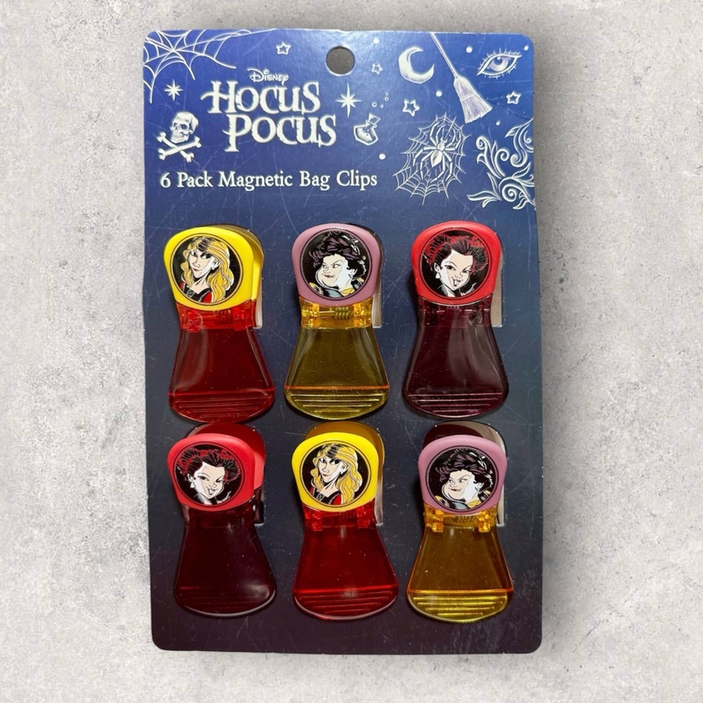 Disney Hocus Pocus Magnetic Bag Clips The Sanderson Sisters Faces New!!